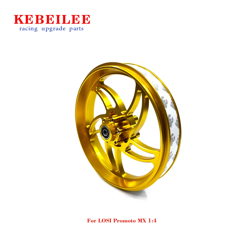 

KEBEILEE CNC Aluminum Front Wheel Future Stormwheel Design For LOSI Promoto MX 1:4