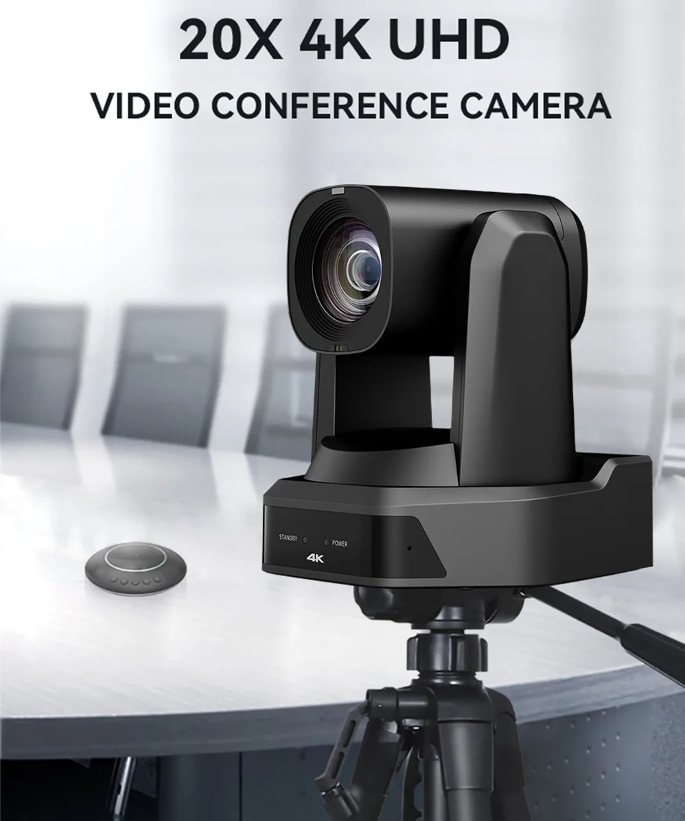 4K NDI HX2 AI Tracking Video PTZ Camera 12/20X Optical Zoom with Tally Light HDMI USB SDI LAN POE for Church Youtube Teach Live