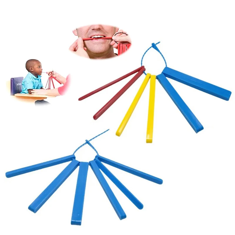 Graded Teether Stick Safe Teether Stick Muscle Language Training Tools Speech Therapy Chewing Teether For Children Adult