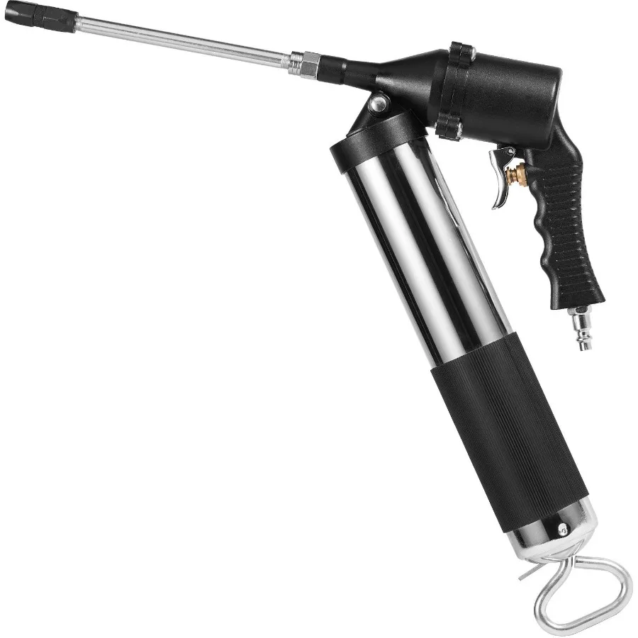 

Air Operated Grease Gun 6000PSI 14 OZ 400 CC Capacity Heavy Duty Pneumatic Grease Gun with 18.5 Inch ible Hose 1 Black Flat Co