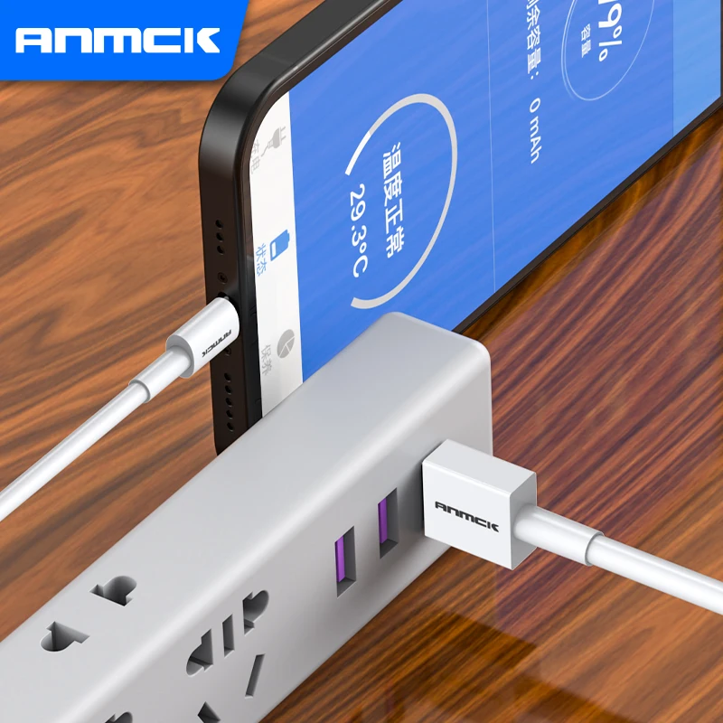 Anmck USB Charger Lignting Cable For iPhone 6 6S 7 8 Plus 11 12 13 Pro XS Max XR iPad mini 2 3 Fast Charging USB Data Cord