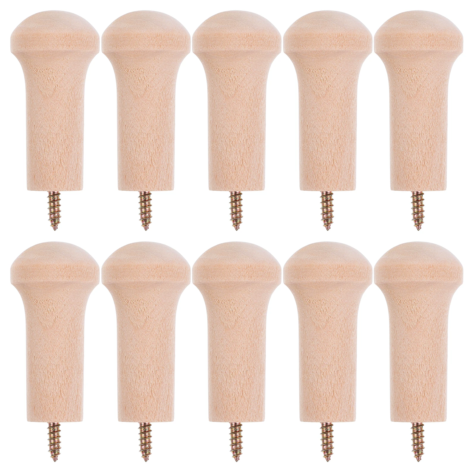 

10pcs Wood Pegs Hang for Coats Hats Towels Bath Bedroom Wooden Pegs For Hanging Entryway Decorative Wall Storage