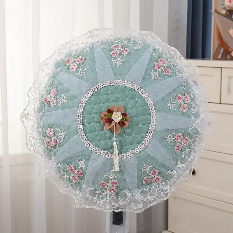 Lace Floral Floor Fan Covers, Electric Fan Dust Cover, Standing Fans Protection, All Inclusive Motor Style, New