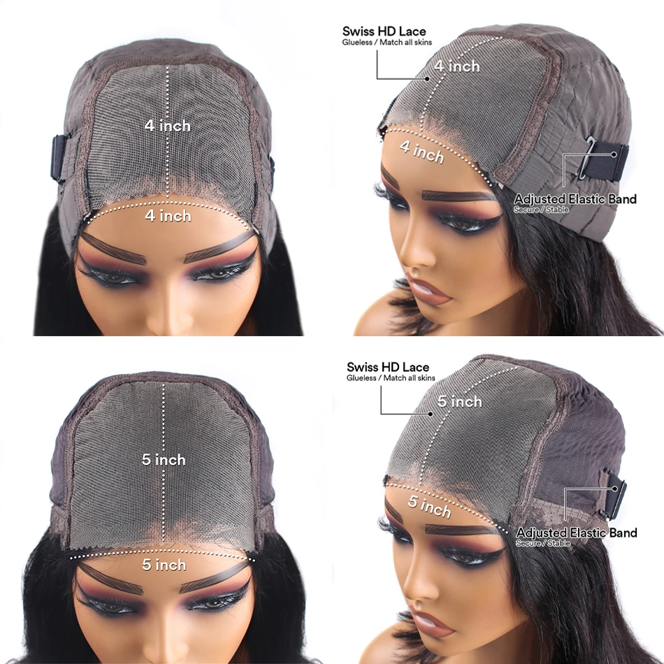 Glueless Curly Bobวิกผม100% ผมมนุษย์Wigsสําหรับผู้หญิงDeep Waveลูกไม้สั้นBobวิกผม 4 × 4 5X5 HDปิดวิกผมPre-Cutบราซิล