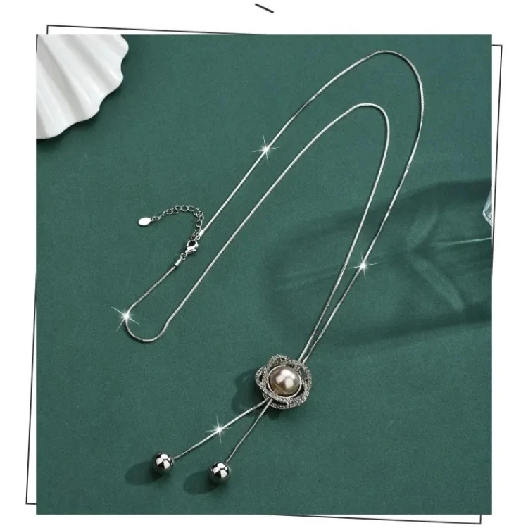 

Sweater chain, long tassel bead pendant necklace, a versatile accessory for women, necklace