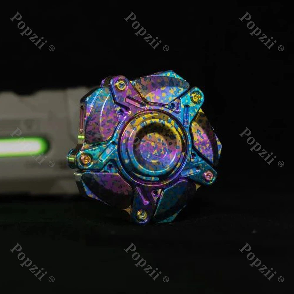 ของเล่นฟิดเจ็ตสปินเนอร์ KTS Origin Titanium Five Leaf Spinner แบบแม่เหล็กเปิดได้ ของเล่นฟิดเจ็ตสปินเนอร์ ไจโรปลายนิ้ว แกดเจ็ตสุดเท่ ของเล่นคลายเครียด