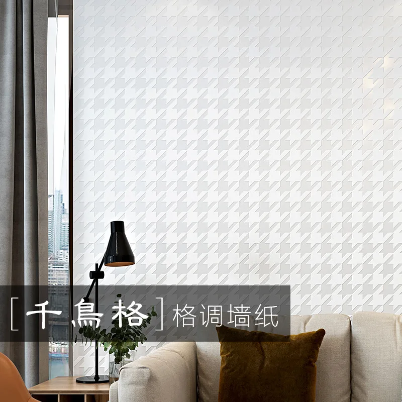 ألف الطيور نمط خلفية هندسية الشمال نمط غير المنسوجة دياتوم الطين جدار تغطي لغرفة المعيشة غرفة نوم بلون