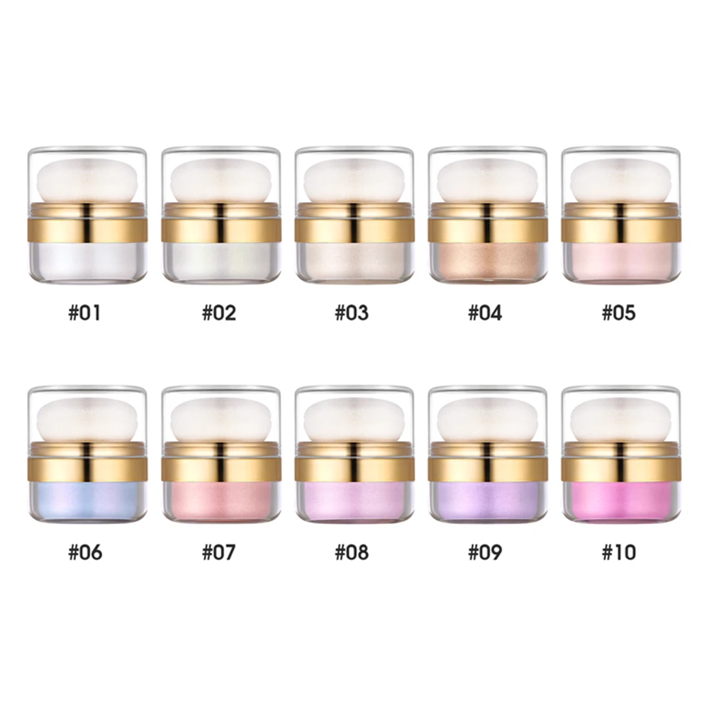 

Private Label 2 in 1 Highlighter Powder Custom Logo Body Loose Shimmer Double Layered Transparent Gold Tube Makeup Wholesale