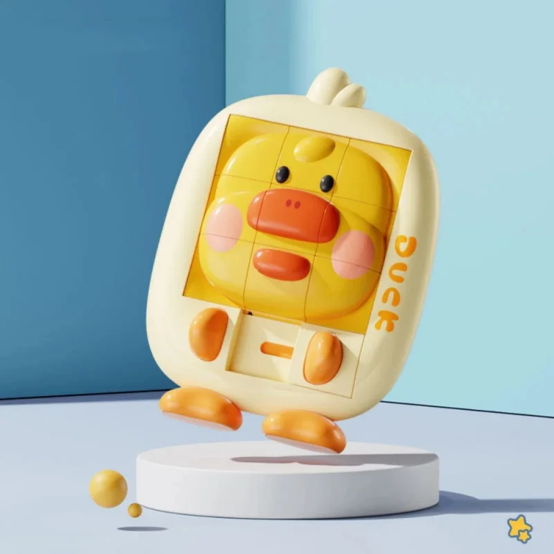 Lógica pensando treinamento brinquedos de viagem dos desenhos animados animal slide puzzle jogo cérebro teaser jogo brinquedo educativo para crianças