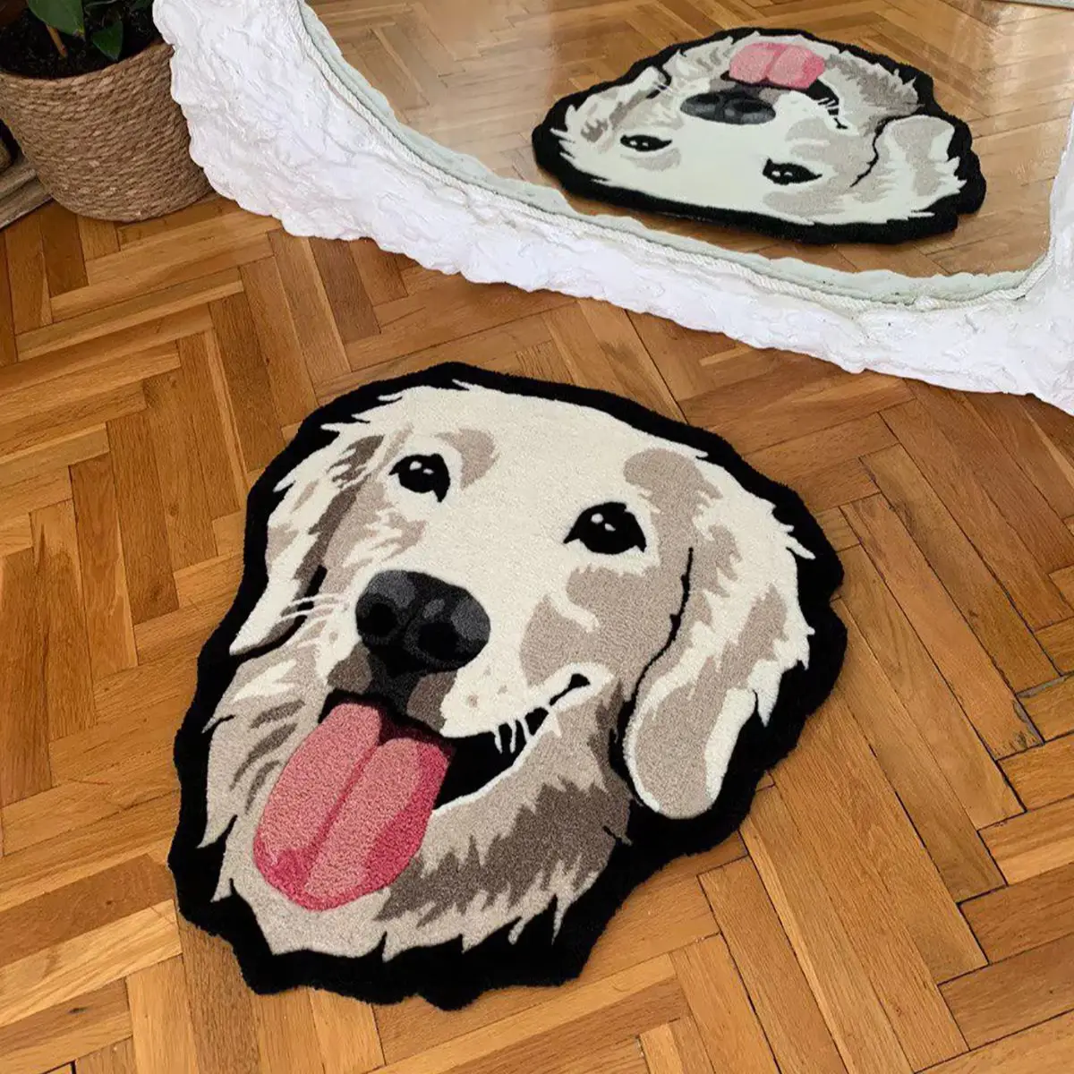 

Funny Dog Multi Color Cool Rug Soft Imitation cashmere Home Decor Modern Custom Rug Fashion Decor Rug Gift