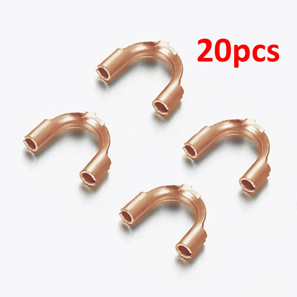 20-30pcs Gold Color Stainless Steel U Shape Wire Protectors Wire Guard Guardian Loops Clasps Fastener for Jewelry Making DIY