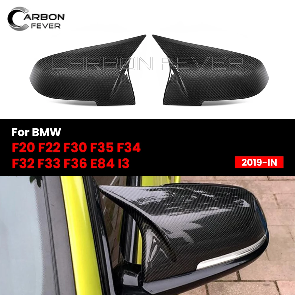 

For BMW F20 F22 F30 F35 F34 F32 F33 F36 E84 I3 2012-2020 Real Dry Carbon Fiber Car Side Door Rearview Mirror Cover Caps