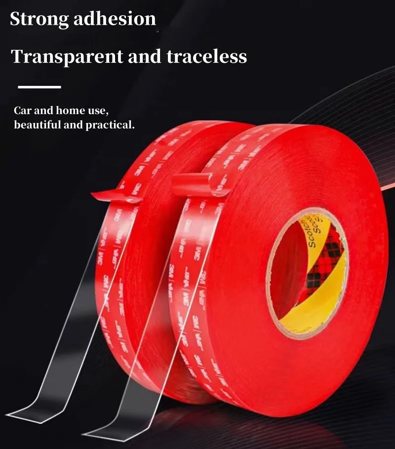 3M Strong Double Sided Tape VHB4905 Clear Waterproof Tape High-Viscosity Traceless Tape Special for Automobiles High Temperature