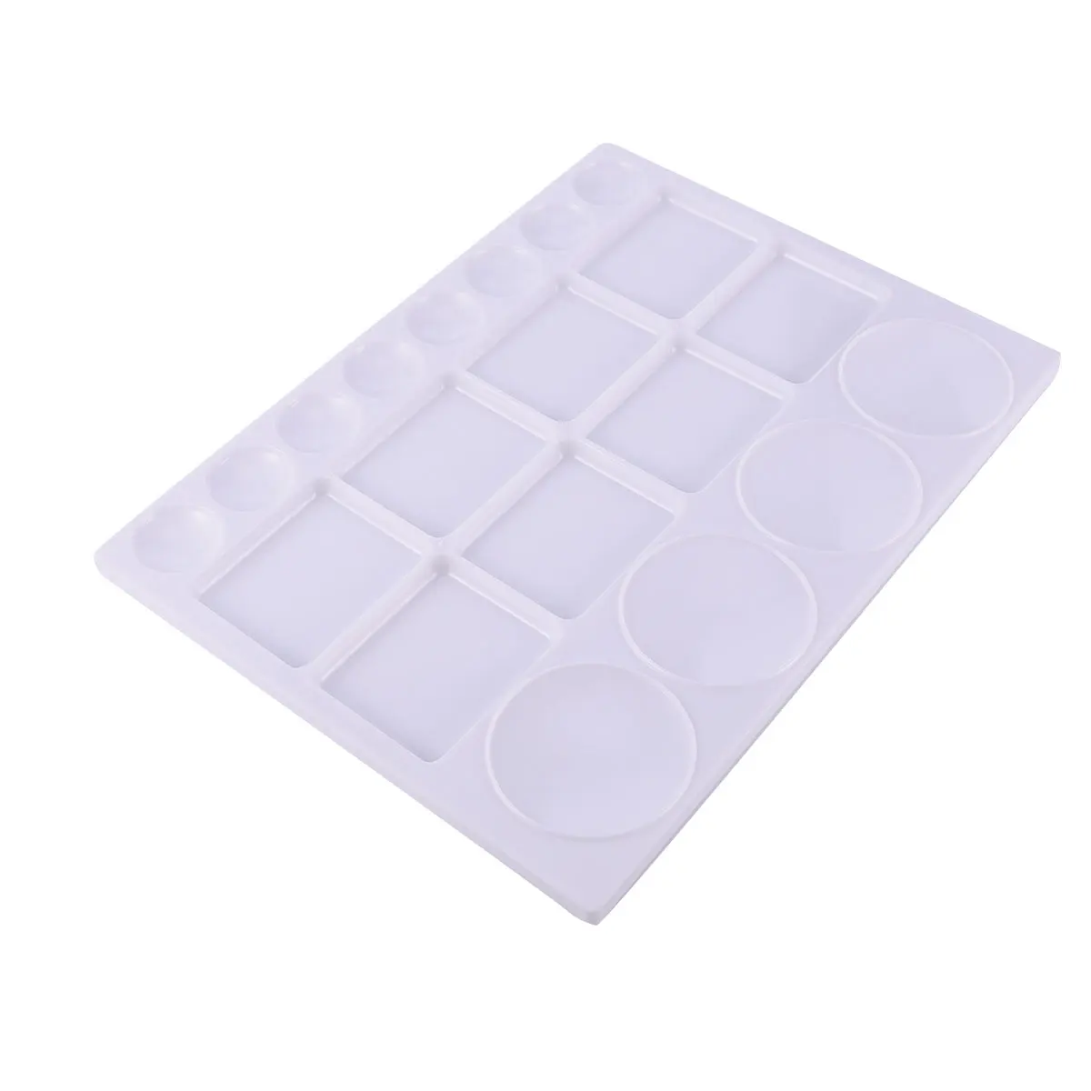 

1pc Portable Watercolor Gouache Mixing Tray Compact Art Drawing Color Tray For Kids Students Sketching Travel Space Saving