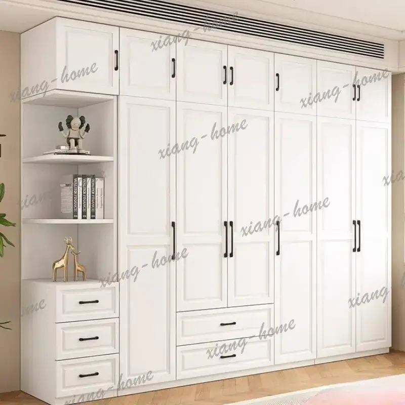 Factory Direct Large Room Underwear Wardrobes Hanging Wood Modern Space Saving Wardrobes Storage Tall White Armadio Camera Da Le