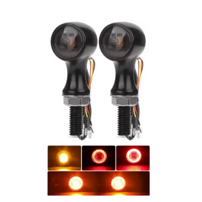 Мотоцикл 12 В указатель поворота 2 шт. 4-контактный индикатор задний фонарь стоп-сигнал Daul двойной цвет желтый красный свет