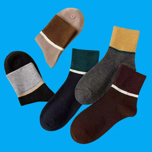 Calcetines de tubo medio para hombre, medias deportivas desodorantes transpirables, de algodón grueso, para otoño e invierno, 5/10 pares