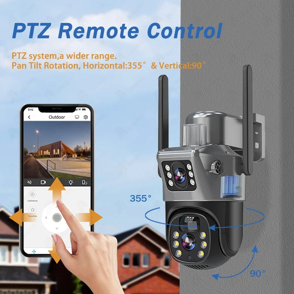 V380 Pro Solar WIFI Dual Lens 4K 8MP PTZ Home Surveillance Camera HD Wireless Security CCTV Waterproof Night Vision Human Detect