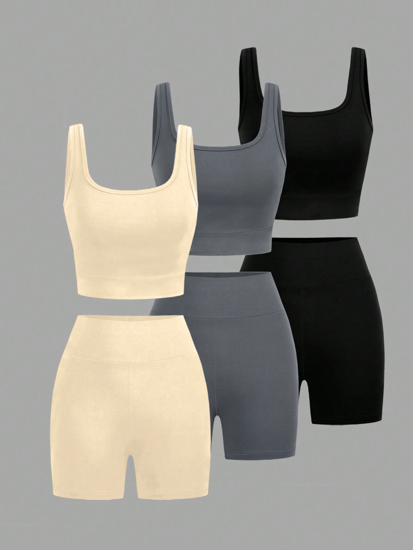 

Новые летние и осенние женские повседневные однотонные женские шорты из трех предметов.