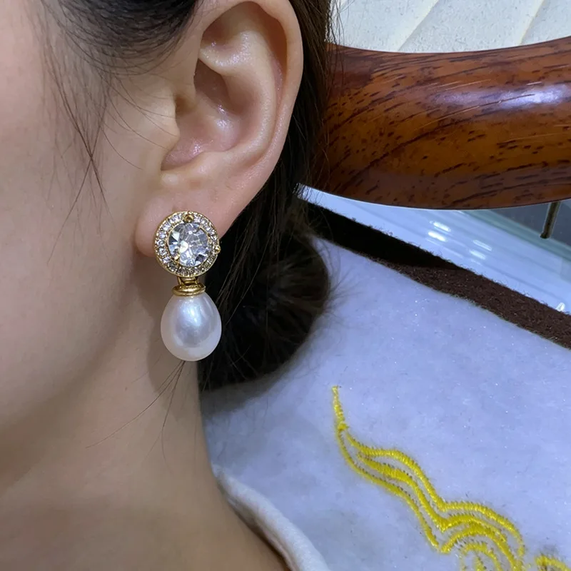 Natural Freshwater Pearl Earrings S925 Silver Post Elegant Minimalist Fashion Jewelry for Women