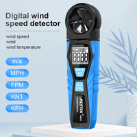 Mestek Portable Anemometer Wind Speed Temperature Measure Tool Digital Wind Meter Unit Switch Digital Display Anemometro
