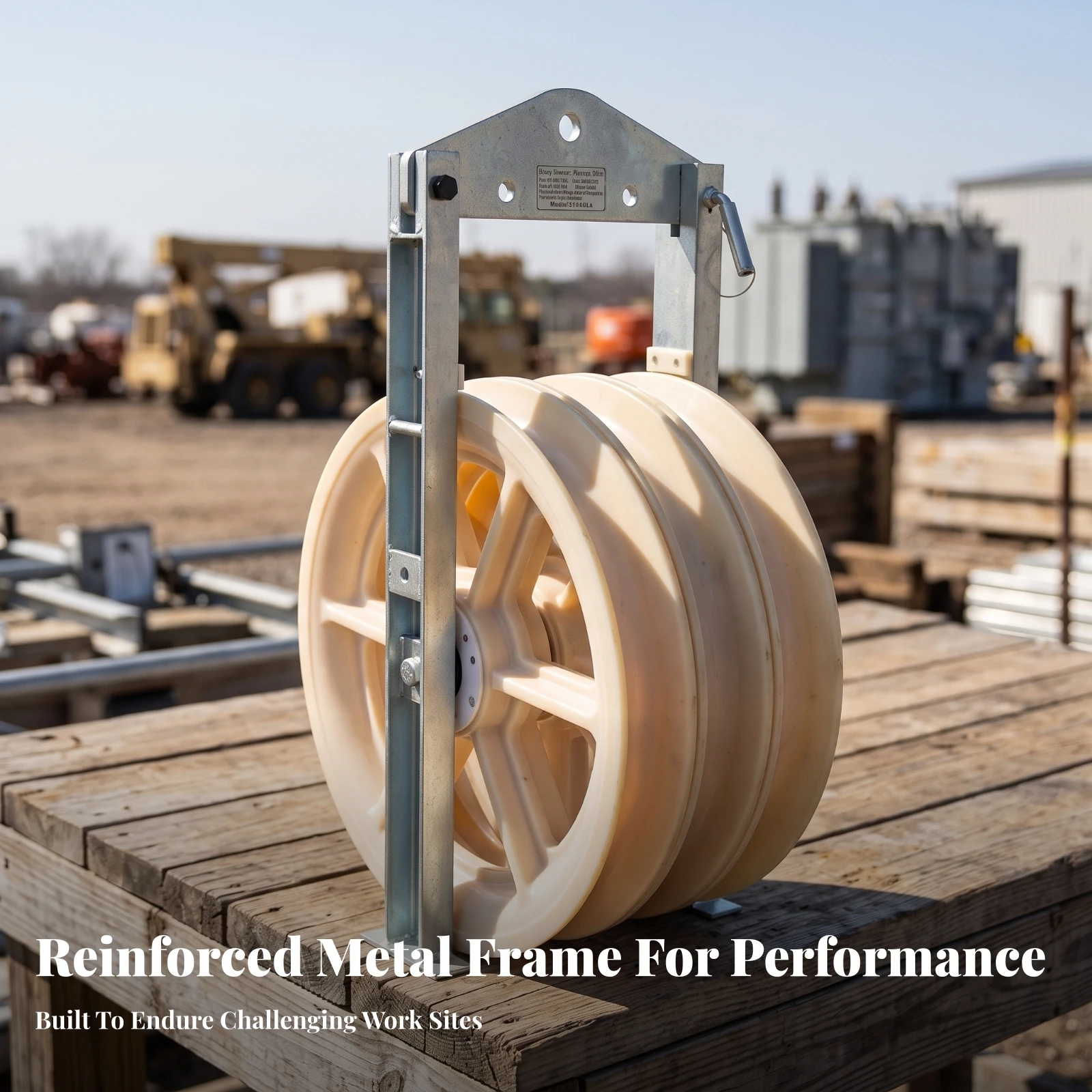 Cable Guide Pulley Galvanized Hanging Pulley with Nylon Wheels Cable Roller Guide Low-Friction Hardware Rustproof - view 3