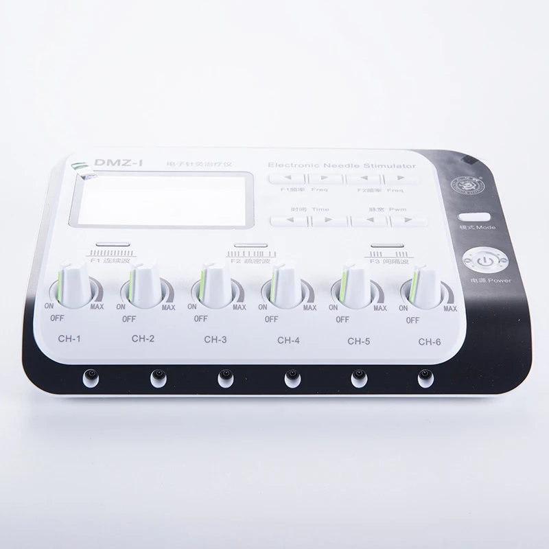 Body Massager 6-uitgangskanaals Fysiotherapie TENS Elektrische spierstimulator Relax Electroacupunctuur Patch Massagemachine