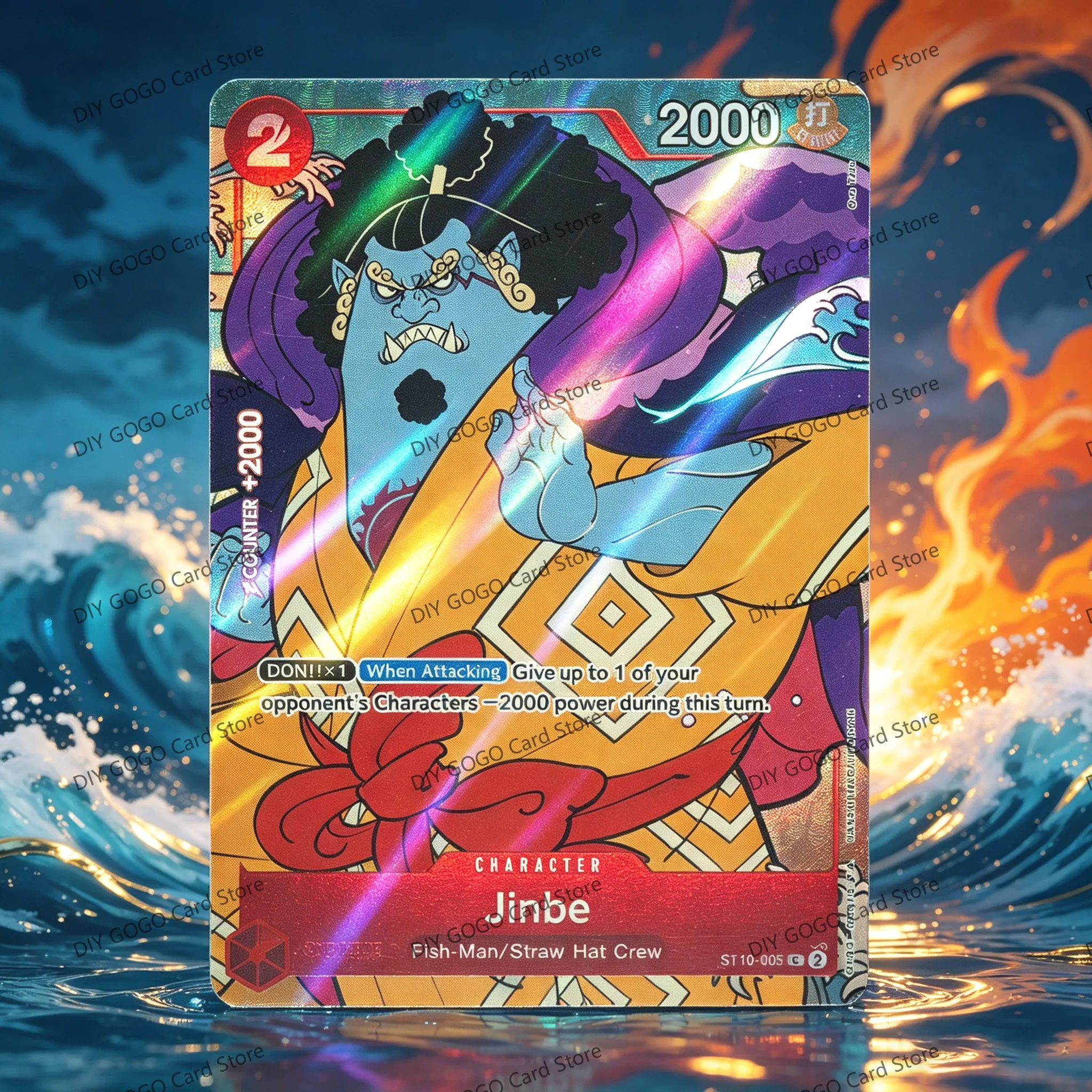 DIY 2024 ONE PIECE JINBE ENGLISH VERSION 1ST ANNIVERSARY SET #005 10 Points Rating Gift Display Copy Card