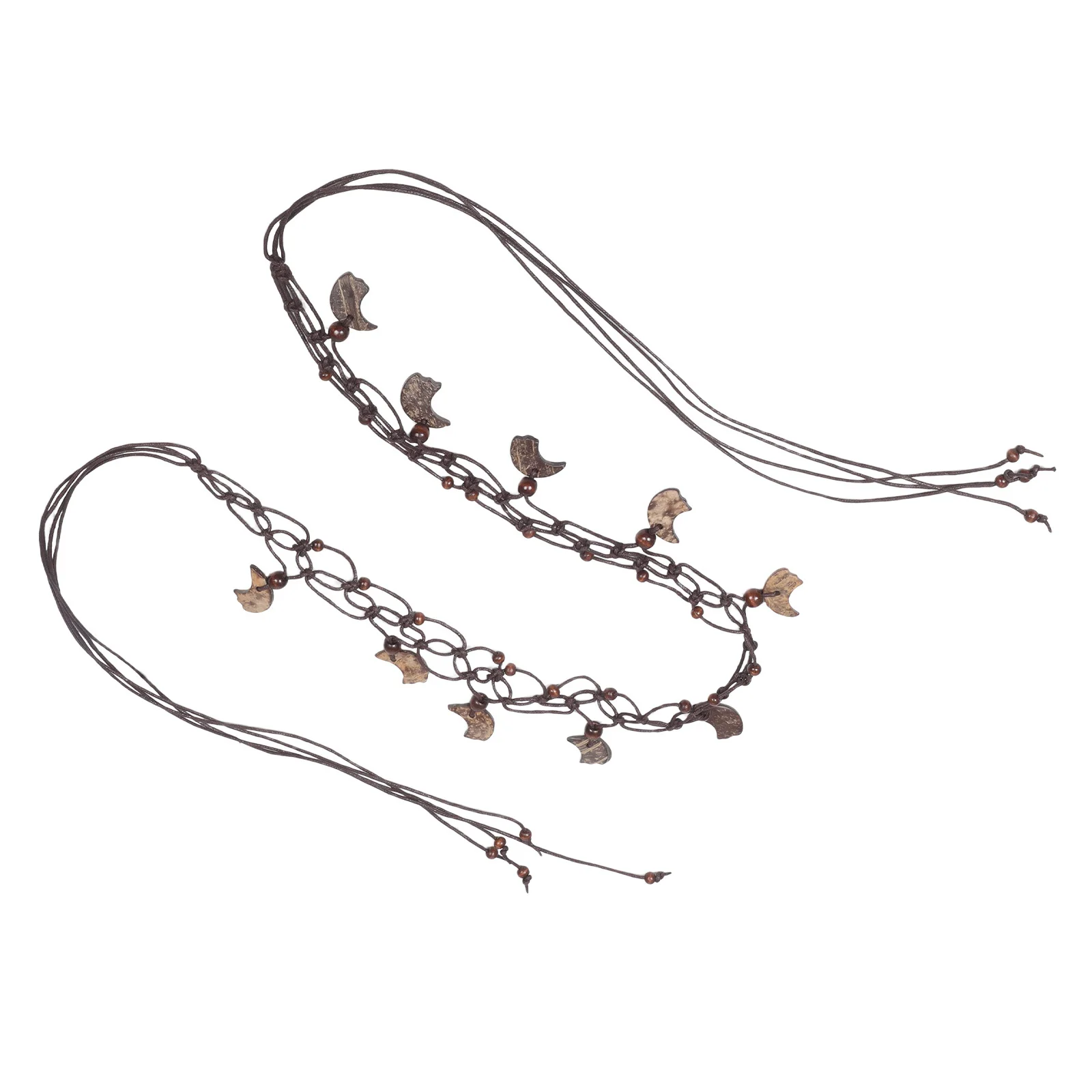 

Boho Braided Waist Belt Women Handmade Natural Coconut Shell Vintage Ethnic Adjustable Dress Belt Fashion Casual Waist Chain