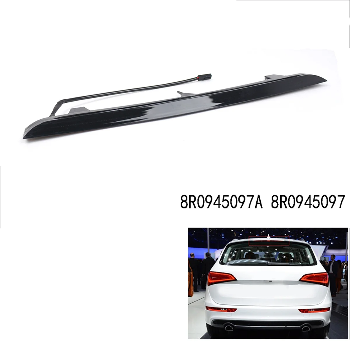 

Стоп-сигнал с высоким креплением для Audi Q5 2009-2017 светодиодный 3rd Brake светильник 8R0945097A 8R0945097