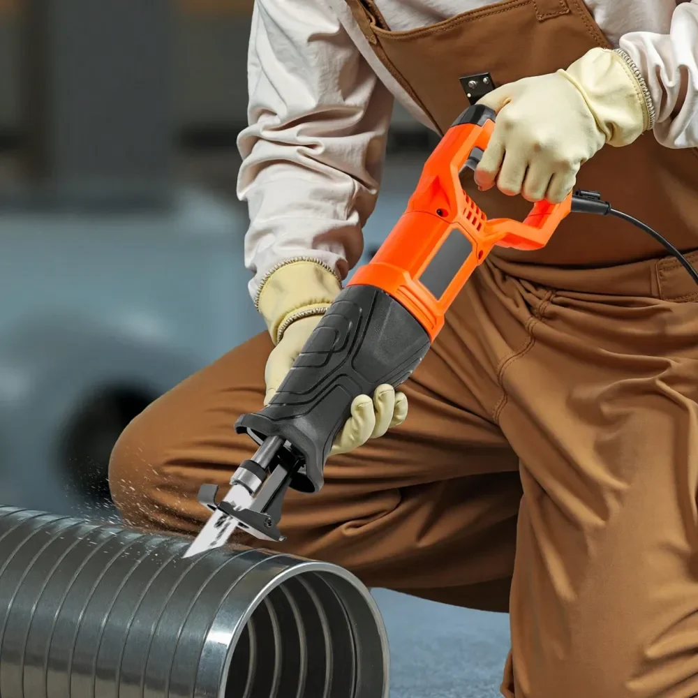 

Reciprocating Saw, 120 Volt 7.5 Amp, 2800 SPM Variable Speed, 11 8 Inch Stroke Length, Electric Reciprocating Saw With 8 Blades