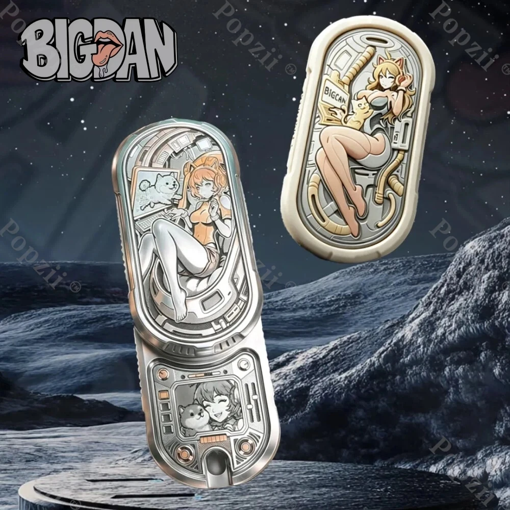Bigdan EDC Hibernation Chamber Mini Fidget Slider PEEK Cupronicked Push Slider For Adults EDC Pocket Toy