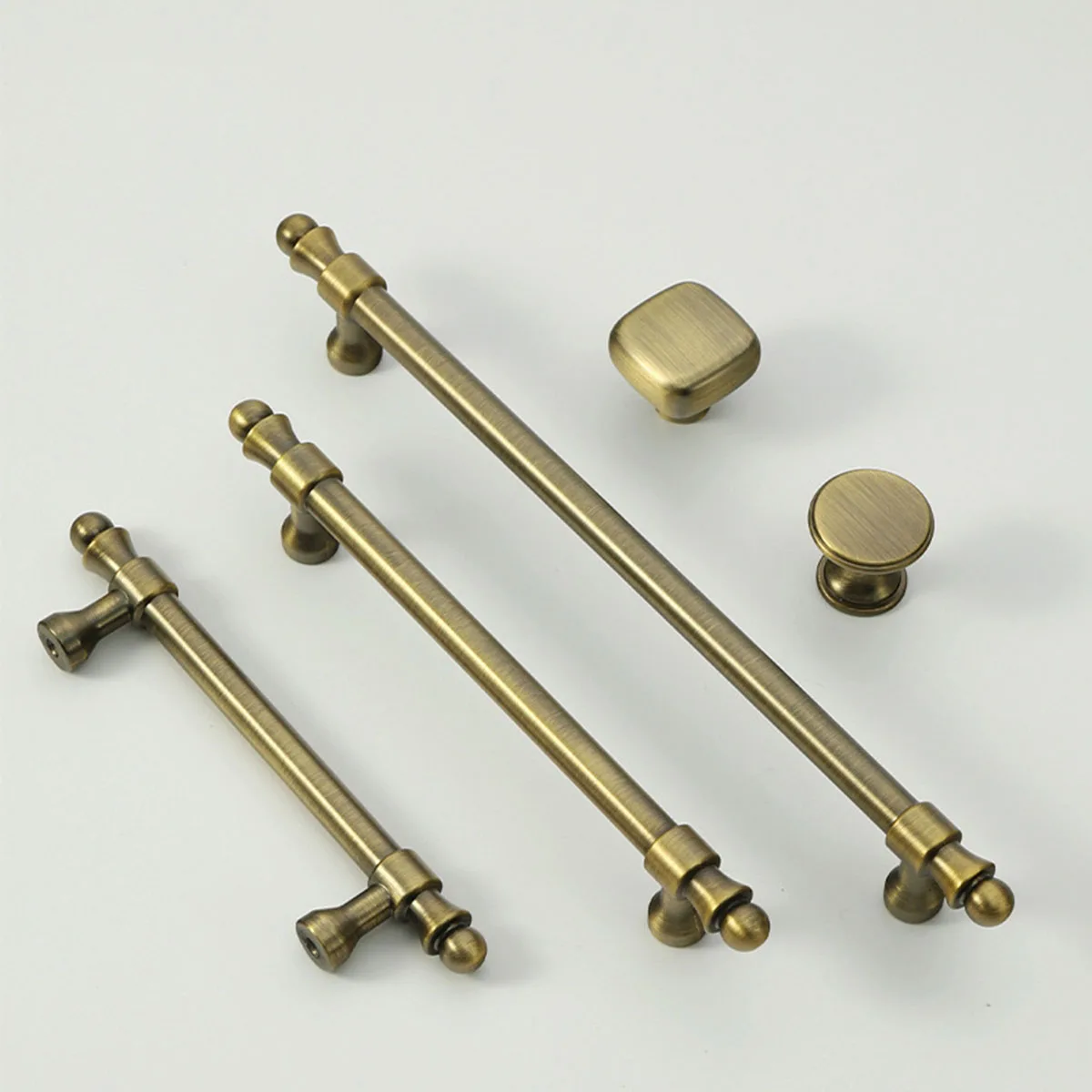 Bronze Colored Zinc Alloy Furniture Handles Kitchen Cabinets Knobs Accessories Handle for Wardrobe and Drawer Retro Bronze Pulls