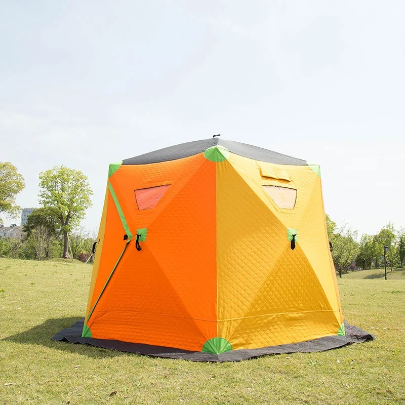 

Factory Direct Sales Double-Layer Warm Ice Fishing Tent Winter Windproof Rainproof Outdoor Camping Style Cross-Border Special