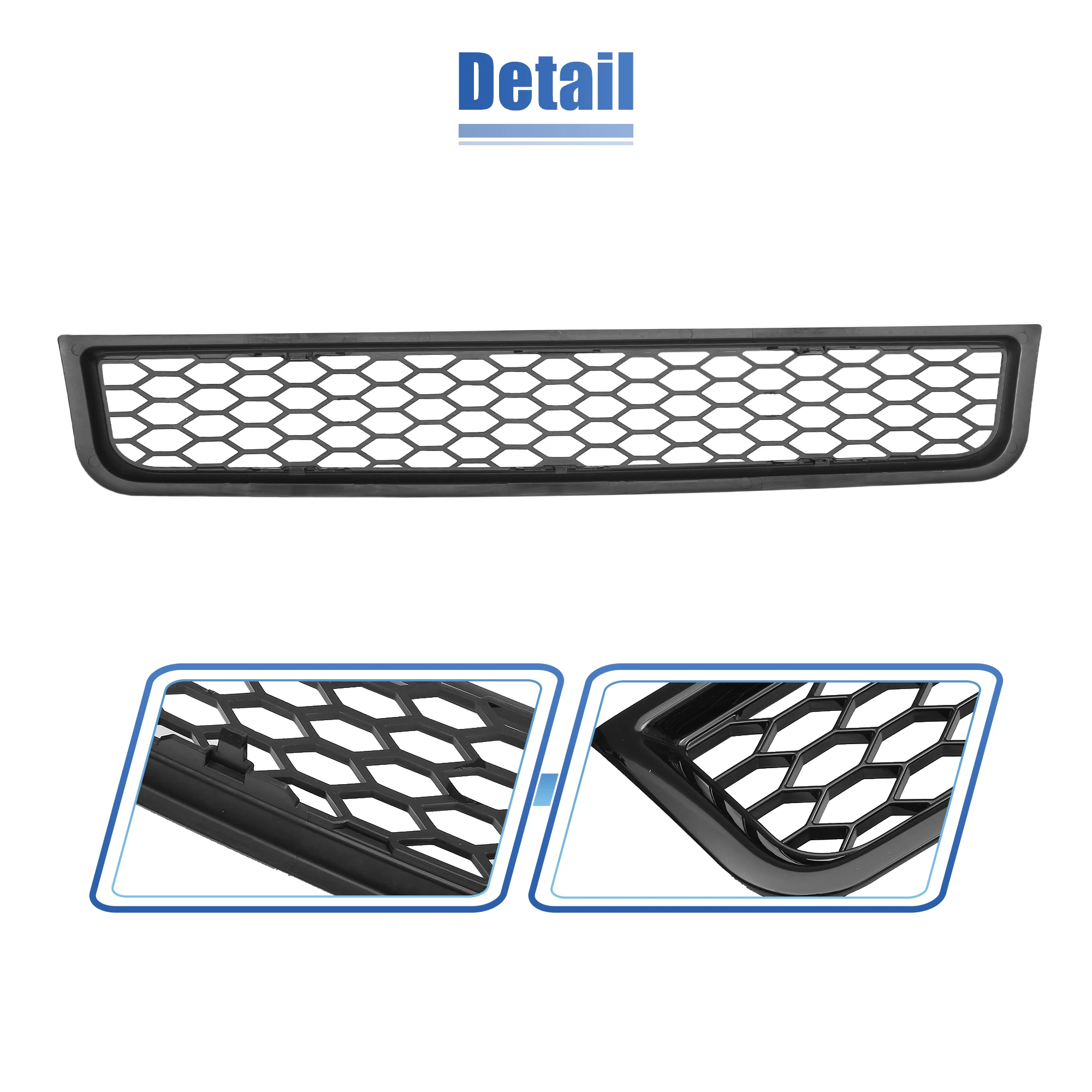 X Autohaux Front Bumper Grille for Audi A4 B6 Sedan 2002 2003 2004 2005 No.8E0807647 Black Plastic