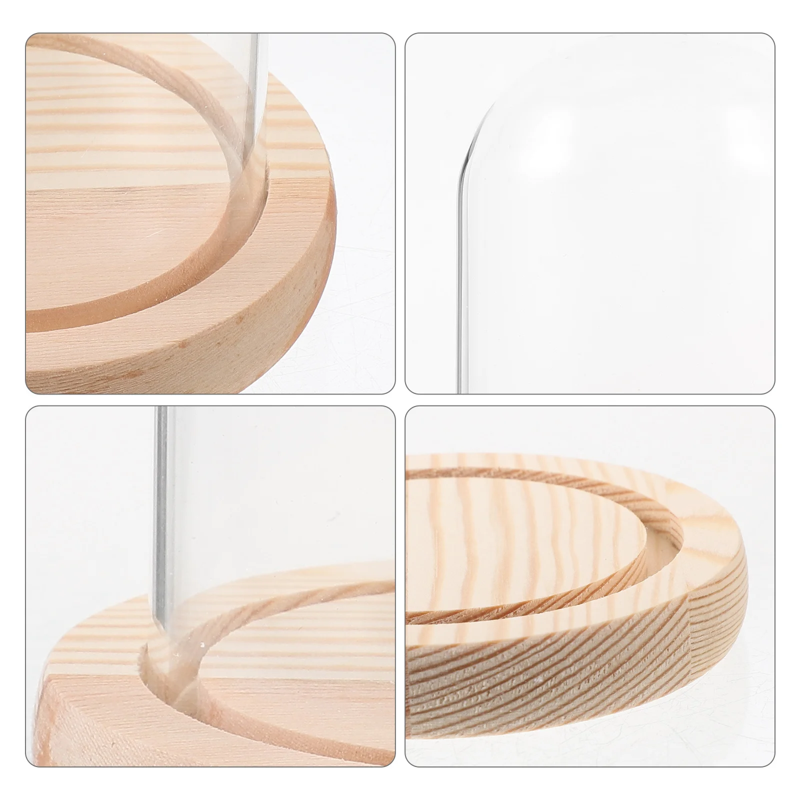 

Glass Dome with Base Clear Transparent Cover for Flower Craft Micro Landscape Display DIY Decorative Cloche Case Tabletop