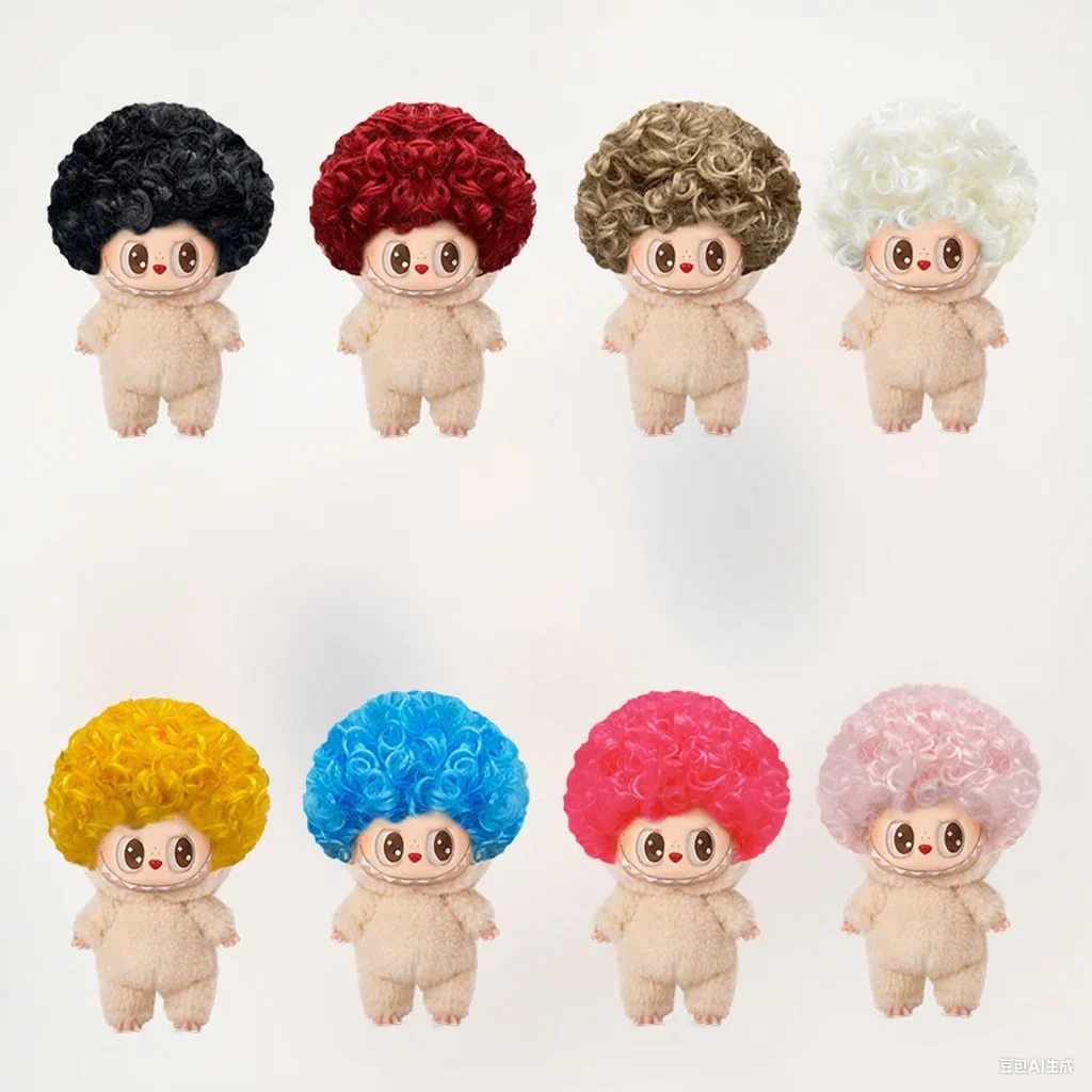 

Clothes Accessories For Labubu 15/17Cm Dolls Gen 1-3 Hair Accessories Cute Wool Curly Wig Afro Hairstyle Collection