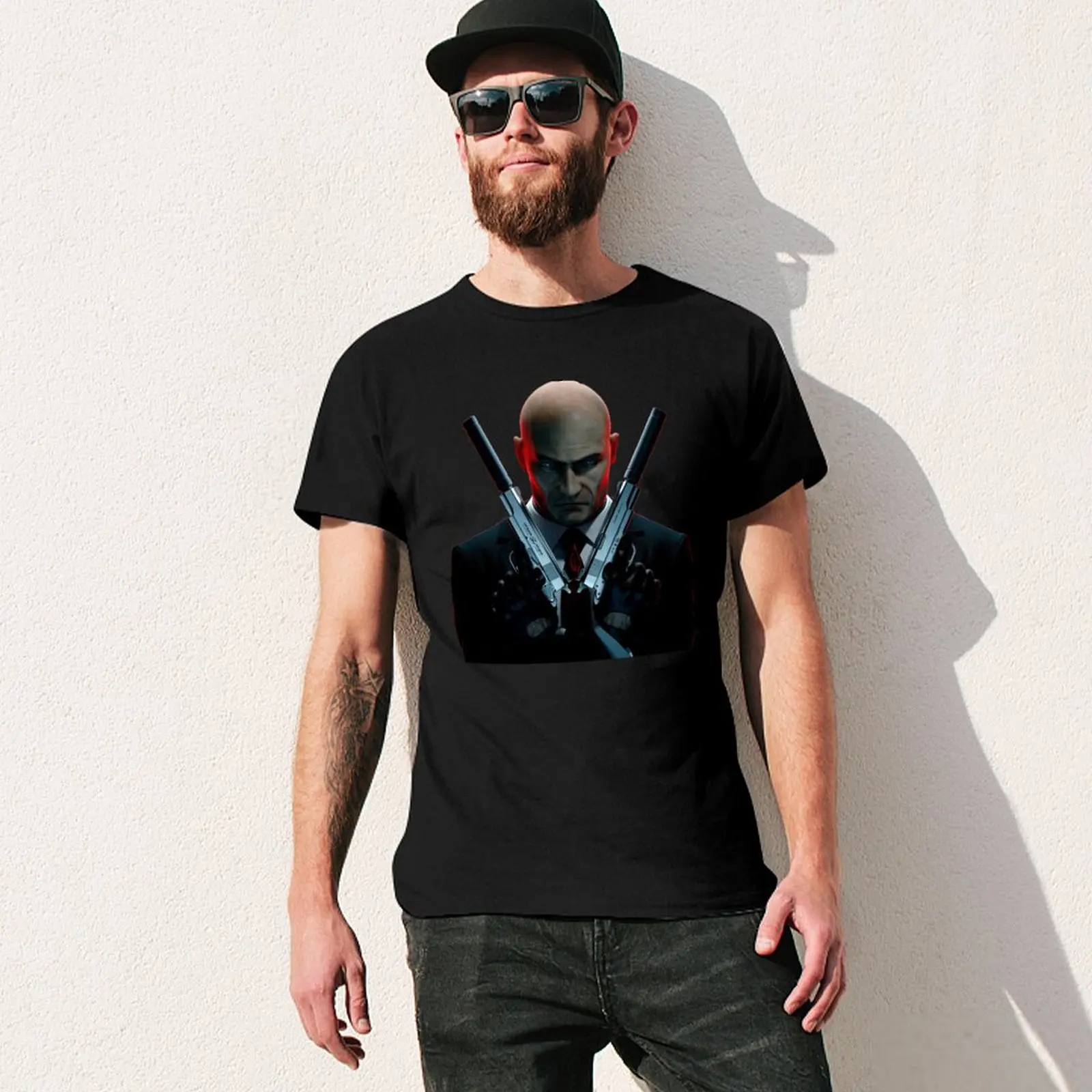 47 Agent Hitman T-Shirt Plus Size Street Style Tee view 3