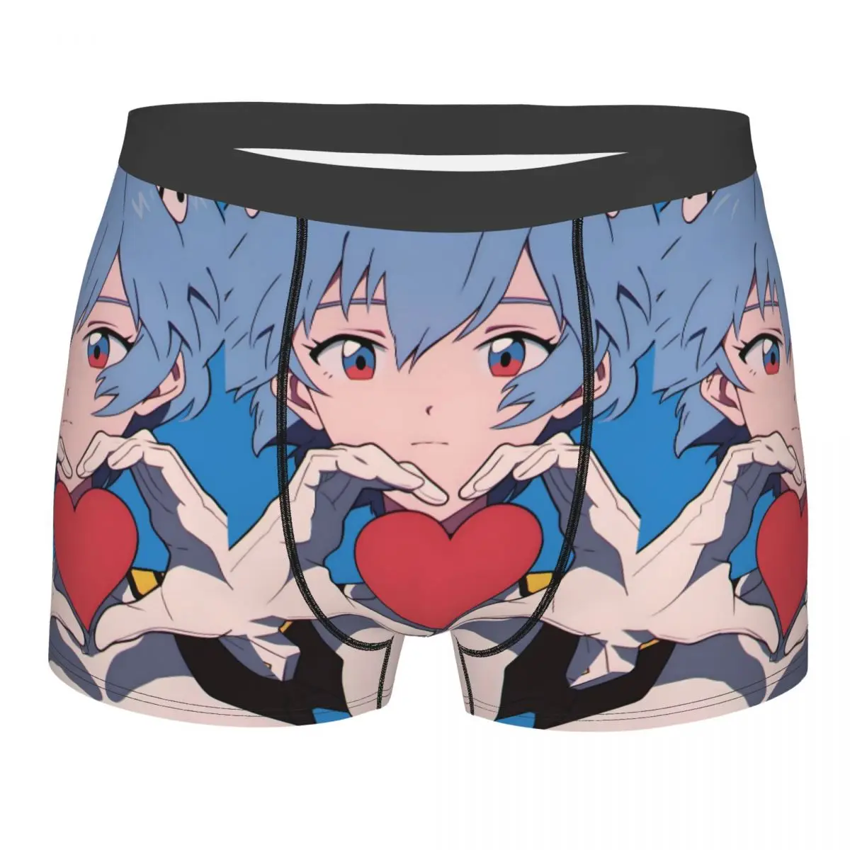 

Custom Kawaii Anime E-Evangeliones Love Boxers Shorts Mens Classical Briefs Underwear Novelty Underpants