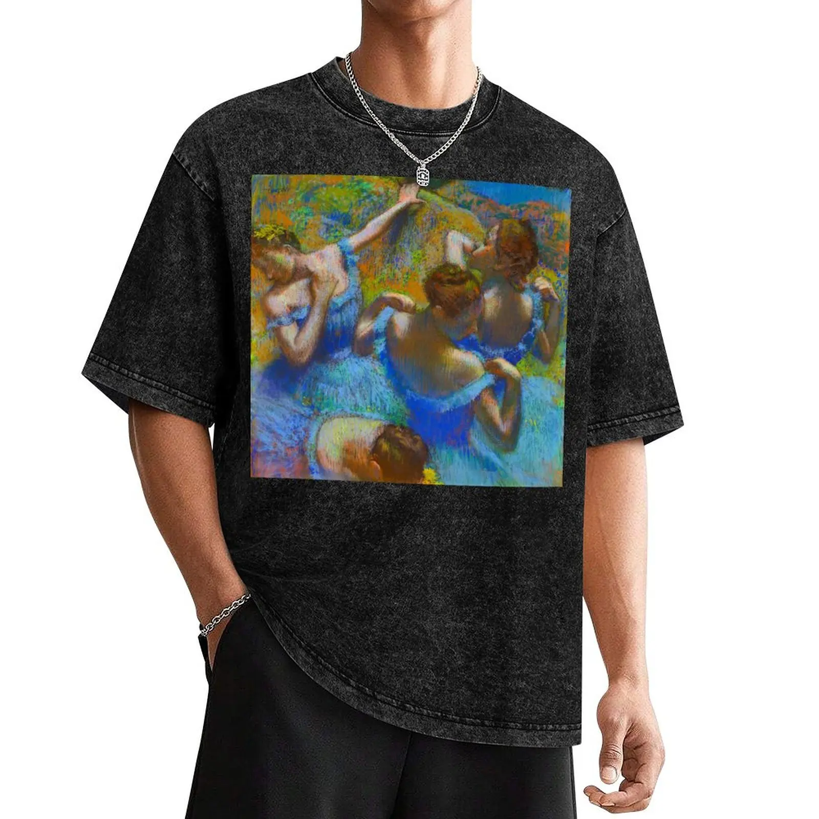 HD Blue Dancers by Edgar Degas T-Shirt basketball graphic tees vintage t shirts Personalized t-shirt mens t shirts top quality