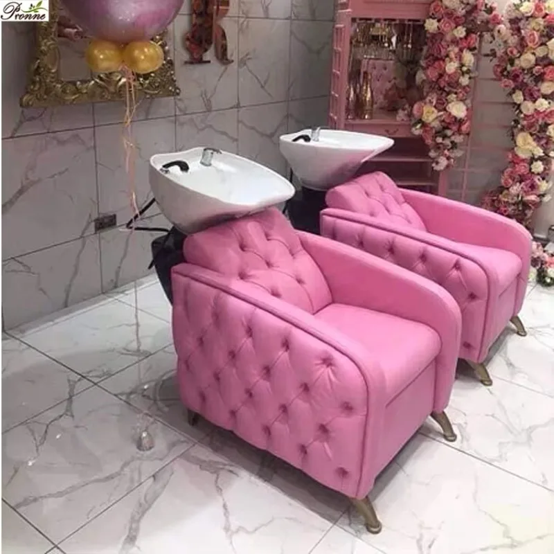 

Hair Salon Barbershop pink Hair Wash Station