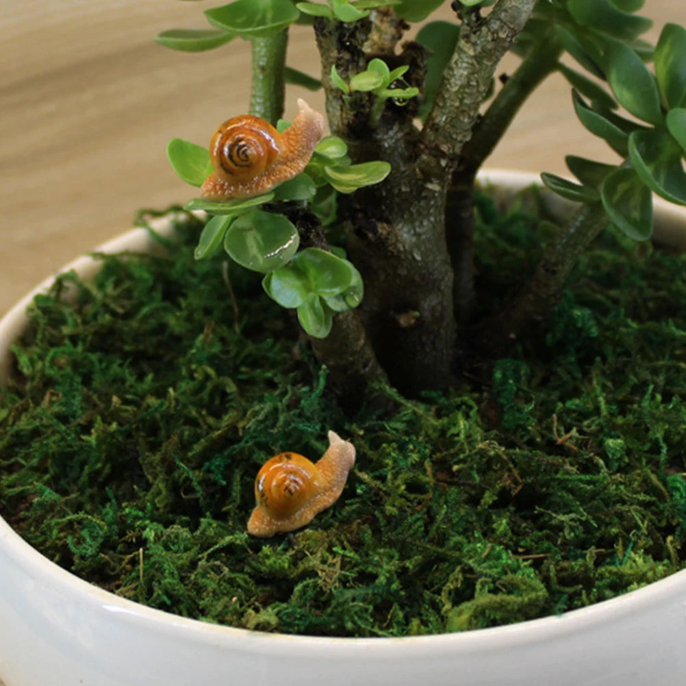 

25 Pcs Succulent Plant Decorations Resin Snail Figurines Smooth Surface Lifelike Modeling Adorable Colors Mini Statues Micro L