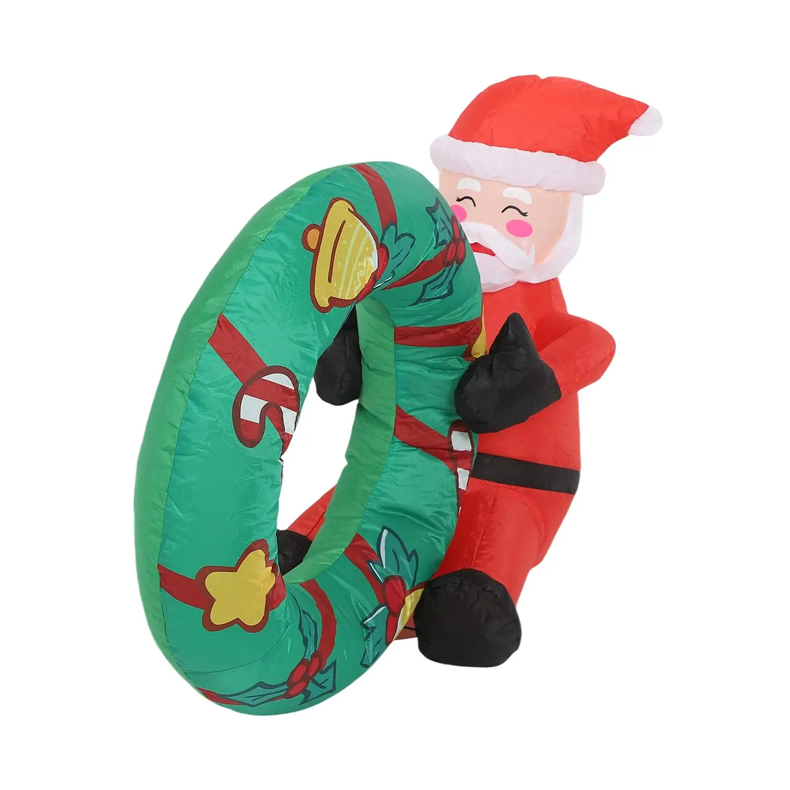 عيد الميلاد نفخ في الهواء الطلق سانتا كلوز LED ديكورات للباحة سريعة النفخ احتفالية الدعامة للمكتب #3