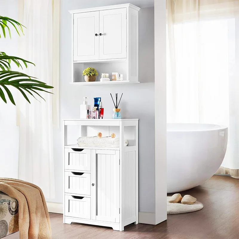 

Household shelves Multi-layer storage racks Toilet narrow side cabinet Floor-to-ceiling bathroom storage Light luxury style