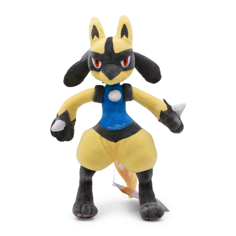 40Cm Pokemon Peluche Staande Lucario Pluche Speelgoed Anime Glanzend Lucario Zacht Knuffeldier Pop Kinderen Speelgoed Verjaardagscadeau