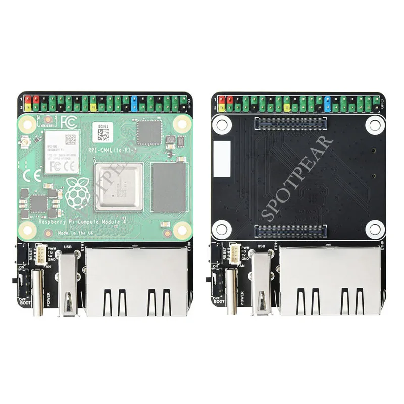 Raspberry Pi CM4 Compute Module 4 IO Board Dual Gigabit Ethernet Mini Open-source Router Board 5V