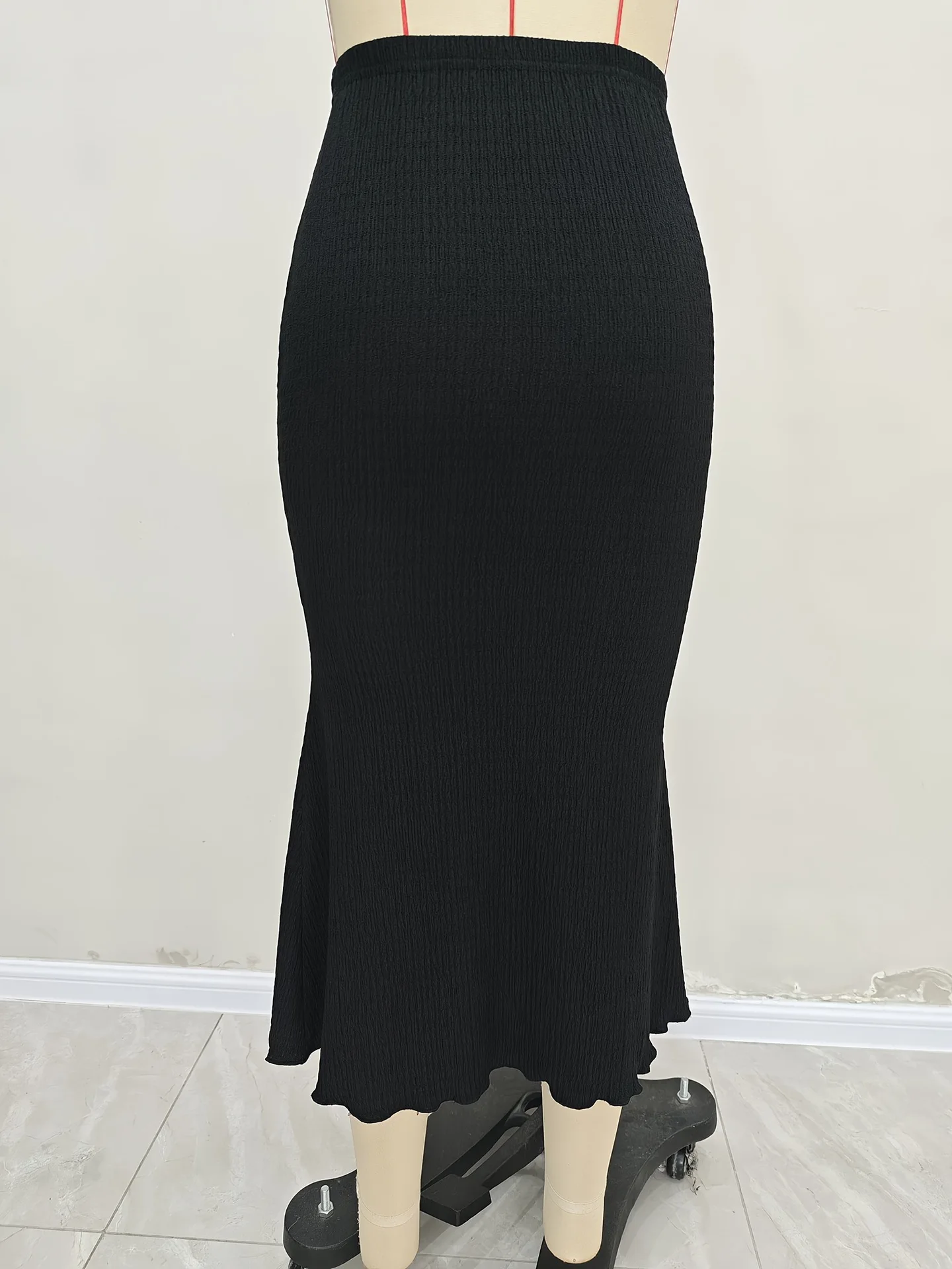 Skirts women 2026 new fashionable elegant knitted jacquard stretch wrap fishtail long skirt women's clothing