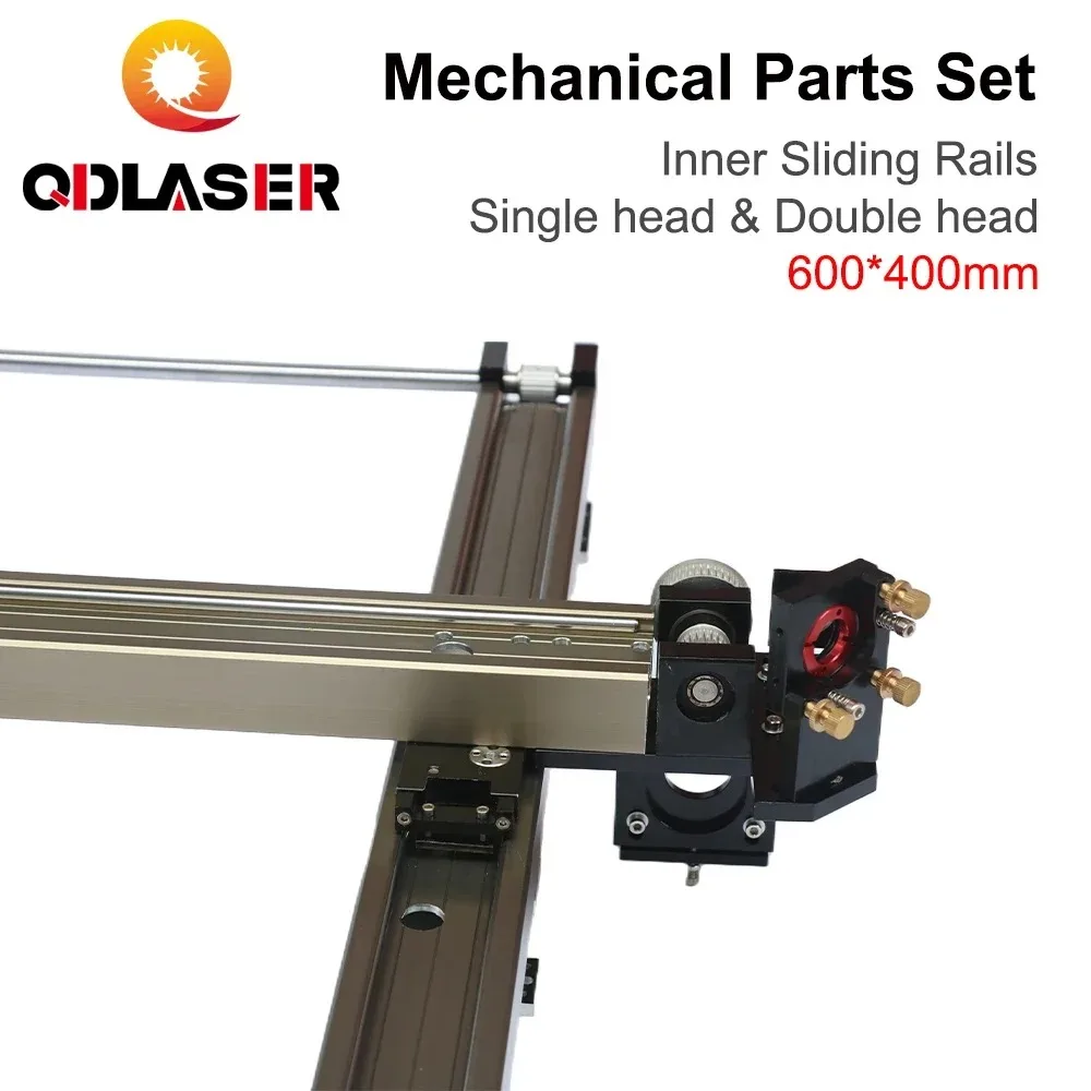 QDLASER 6040 Mechanical Inner Sliding Rail Kit, 600x400mm X Y Axis Linear Guide for CO2 Laser Engraving Cutting Machine