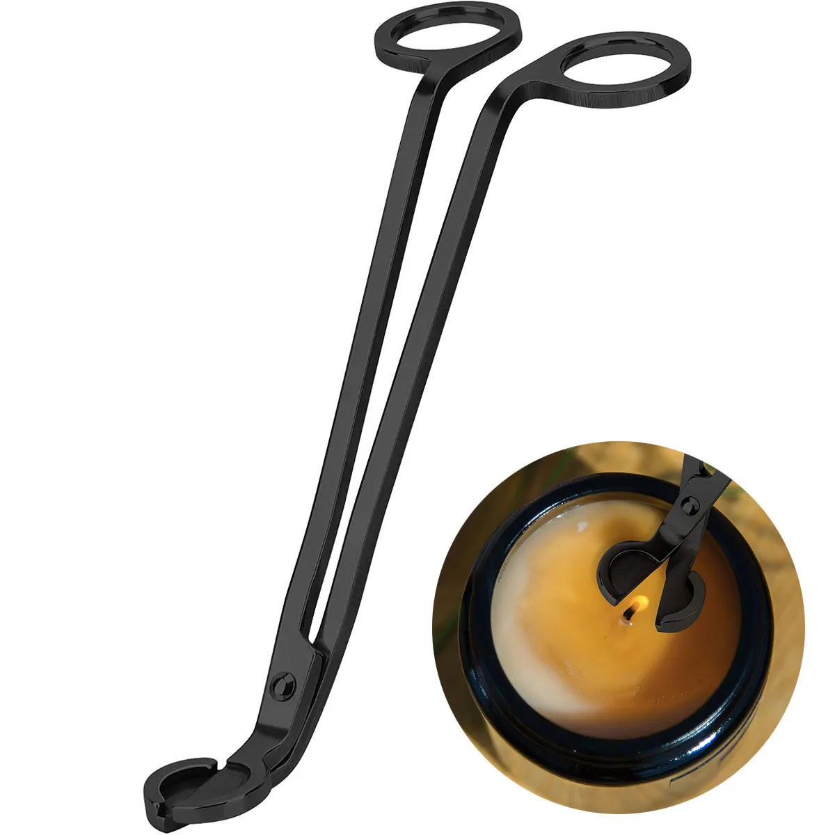 Candle Wick Trimmer, Polished Stainless Steel Wick Clipper Cutter, Scissors, Reaches Deep Into Candles to Cut Spent Cord