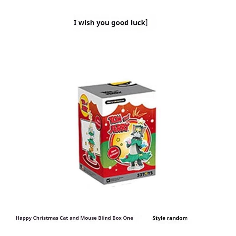 Miniso Blind Box Tom And Jerry Merry Kawaii Kids Christmas  Action Figure Birthday Gift Cute Collectible Toy Decoration Desktop